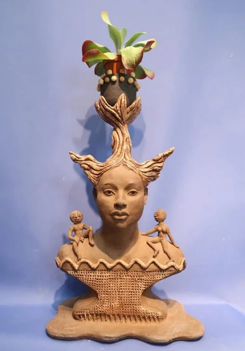 Buste en poterie pour modelage poterie création sculpture dans les cours stage adultes enfants