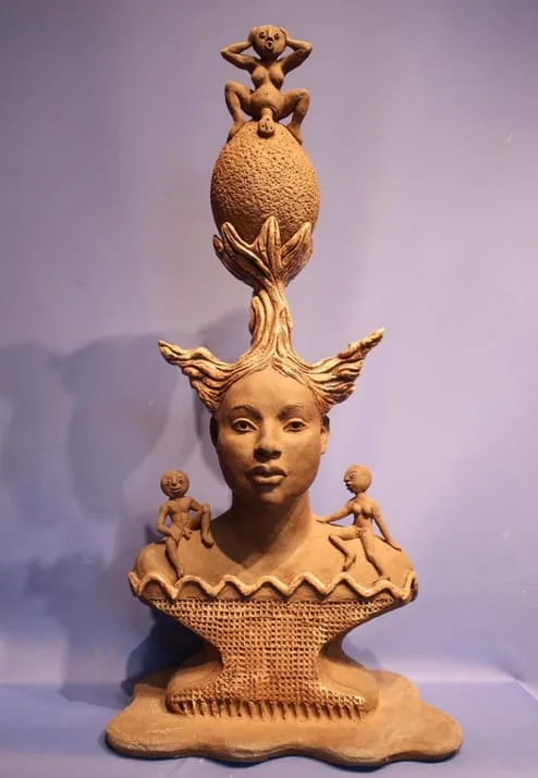 Buste en poterie pour modelage poterie création sculpture dans les cours stage adultes enfants